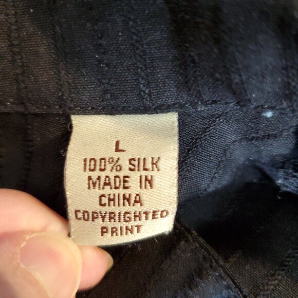 Tommy Bahama Mens 100% Silk Shirt XL Black Hibiscus Floral Tropical Relaxed Fit - Picture 16 of 16